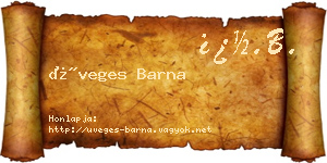 Üveges Barna névjegykártya