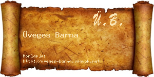 Üveges Barna névjegykártya